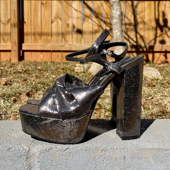 Zara platform glam heels